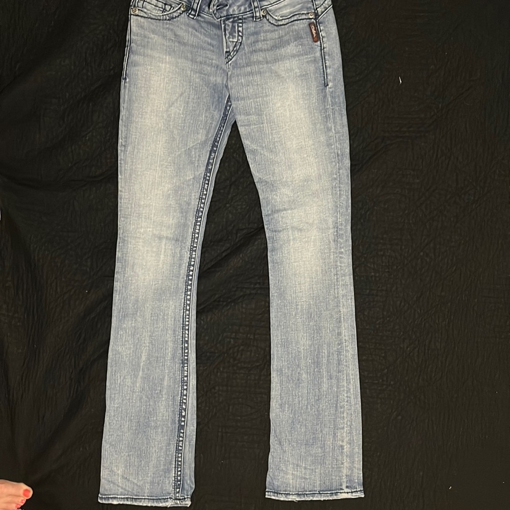 Silver straight leg jeans